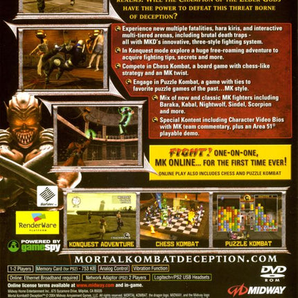 Mortal Kombat: Deception - Playstation 2
