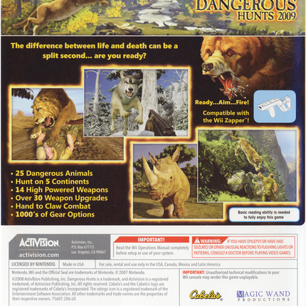 Cabela's Dangerous Hunts 2009 - Nintendo Wii