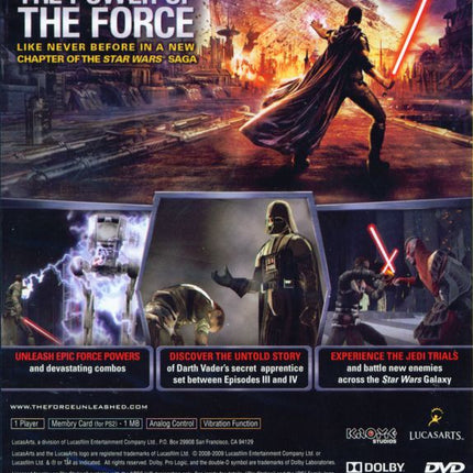 Star Wars: The Force Unleashed (Greatest Hits) - Playstation 2