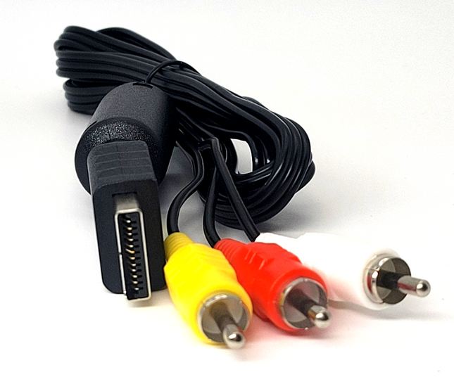 PlayStation 1 / 2 / 3 AV Cable (Composite) 6ft – Audio Video Cable