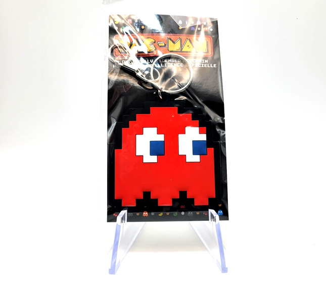 Pac-Man Blinky Ghost Retro Arcade Keychain