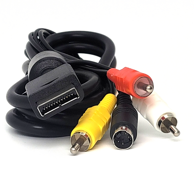 PlayStation 1 / 2 / 3 S-AV Cable (Composite S-Video) 6ft – Audio Video Cable