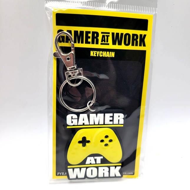 Gamer at Work Controller Keychain – Funny Gaming Keyring