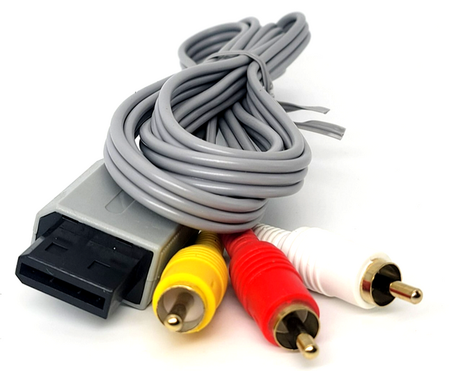 Nintendo Wii / Wii U AV Cable (Composite) 6ft – Audio Video Cable