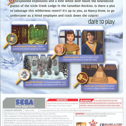 Nancy Drew: The White Wolf of Icicle Creek - Nintendo Wii