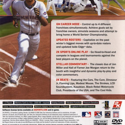 Major League Baseball: 2K8 - Playstation 2
