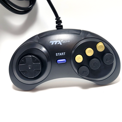 Sega Genesis Wired Controller Black – TTX Tech