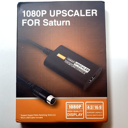 HDMI Upscaler Adapter for Sega Saturn 1080p – 4:3 / 16:9