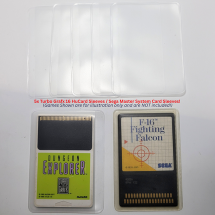 5-Pack HuCard Sleeves for TurboGrafx-16 / PC Engine / Sega Master System