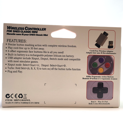 Wireless Controller for SNES / NES Classic Mini & USB Devices