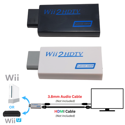 Wii to HDMI Converter Adapter 1080p – Black / White