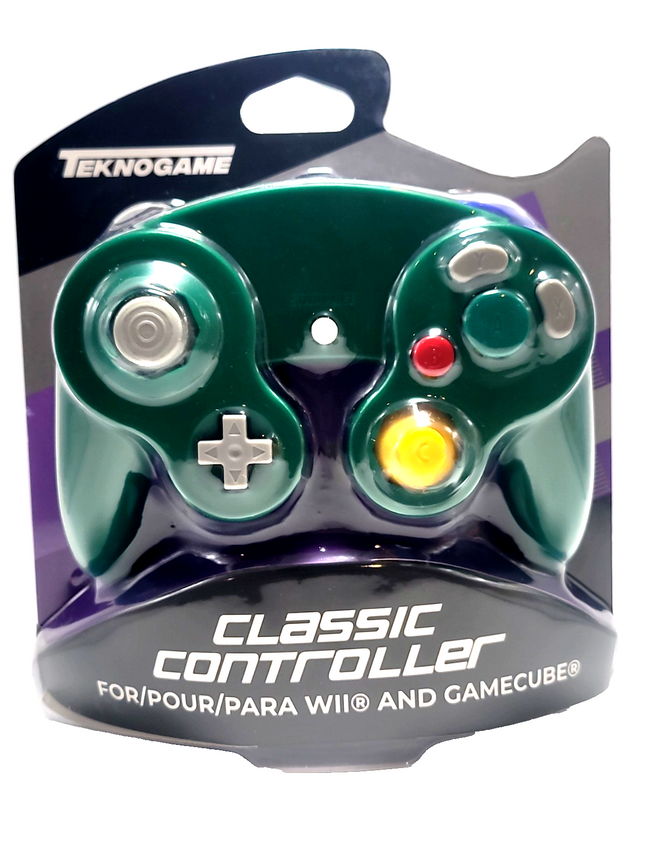 GameCube / Wii Wired Controller Green & Blue - TeknoGame®