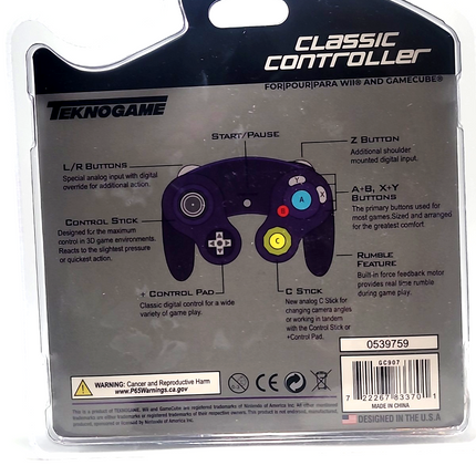 GameCube / Wii Wired Controller Green & Blue - TeknoGame®