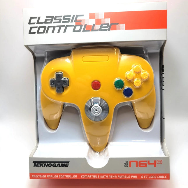 Nintendo 64 Wired Controller Yellow & Blue - TeknoGame®