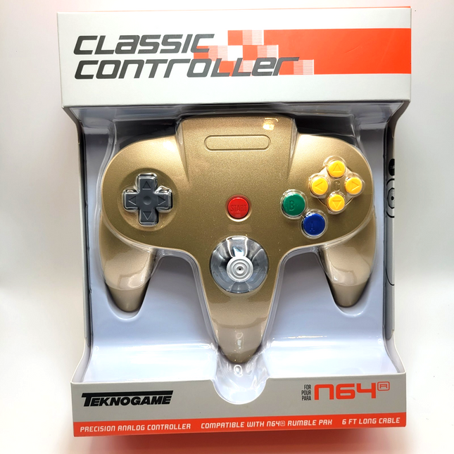 Nintendo 64 Wired Controller Gold - TeknoGame®