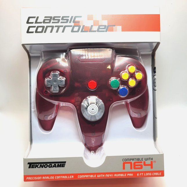Nintendo 64 Wired Controller Watermelon Red - TeknoGame®
