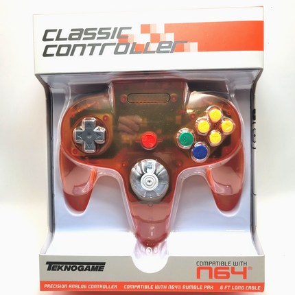 Nintendo 64 Wired Controller Fire Orange - TeknoGame®