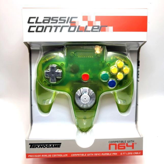 Nintendo 64 Wired Controller Extreme Green - TeknoGame®