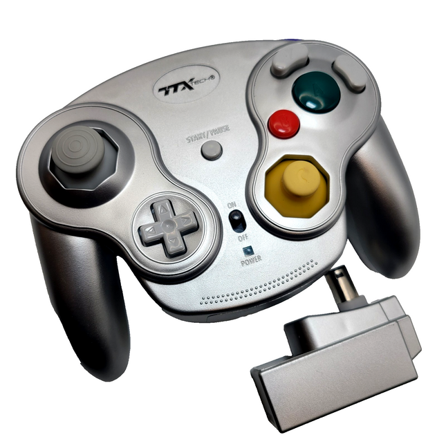 GameCube / Wii Wireless WaveDash Controller Silver - TTX Tech