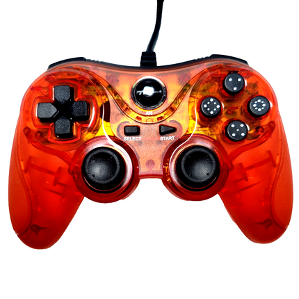 PlayStation / PlayStation 2 Wired Analog Controller Clear Red - TTX Tech