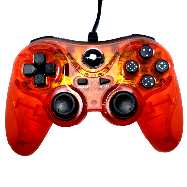 PlayStation / PlayStation 2 Wired Analog Controller Clear Red - TTX Tech