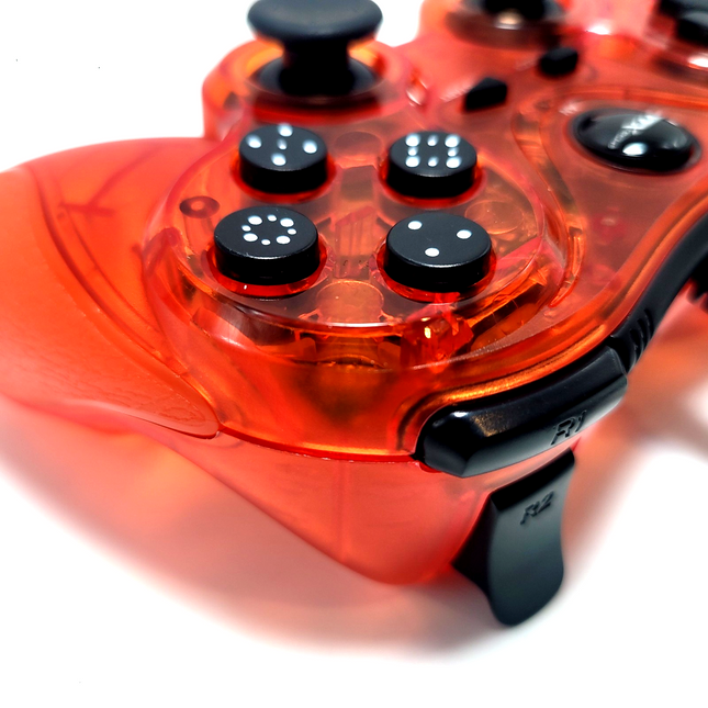 PlayStation / PlayStation 2 Wired Analog Controller Clear Red - TTX Tech