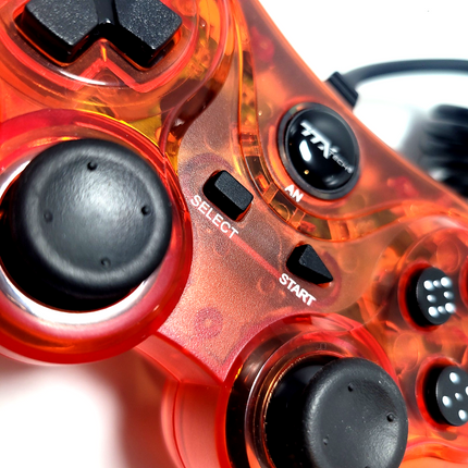 PlayStation / PlayStation 2 Wired Analog Controller Clear Red - TTX Tech