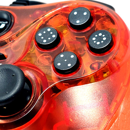 PlayStation / PlayStation 2 Wired Analog Controller Clear Red - TTX Tech