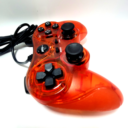 PlayStation / PlayStation 2 Wired Analog Controller Clear Red - TTX Tech