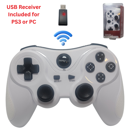 PlayStation 3 / PC 2.4GHz Wireless Controller Ceramic White - TTX Tech