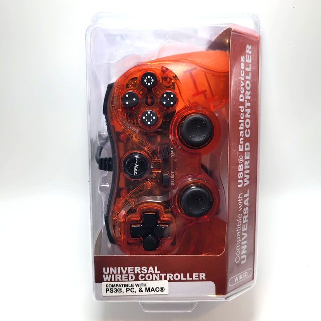 PlayStation 3 / PC Wired USB Controller Clear Red - TTX Tech