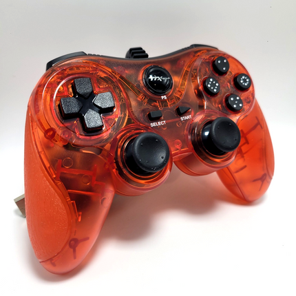 PlayStation 3 / PC Wired USB Controller Clear Red - TTX Tech