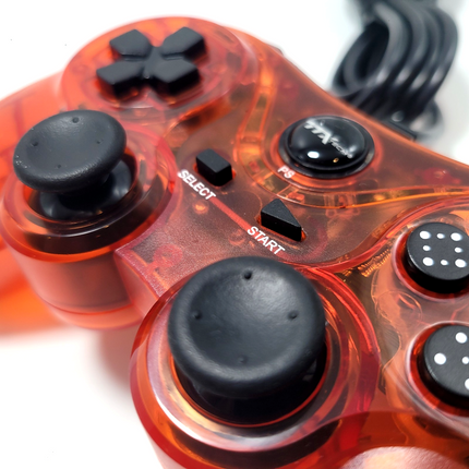 PlayStation 3 / PC Wired USB Controller Clear Red - TTX Tech