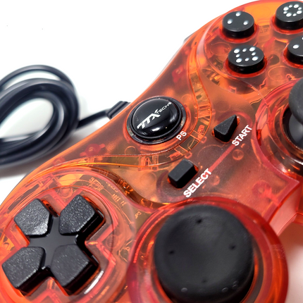 PlayStation 3 / PC Wired USB Controller Clear Red - TTX Tech