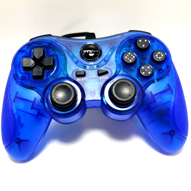 PlayStation 3 / PC Wired USB Controller Clear Blue - TTX Tech