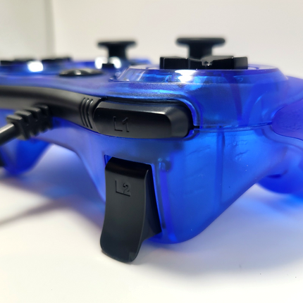 PlayStation / PlayStation 2 Wired Analog Controller Clear Blue - TTX Tech