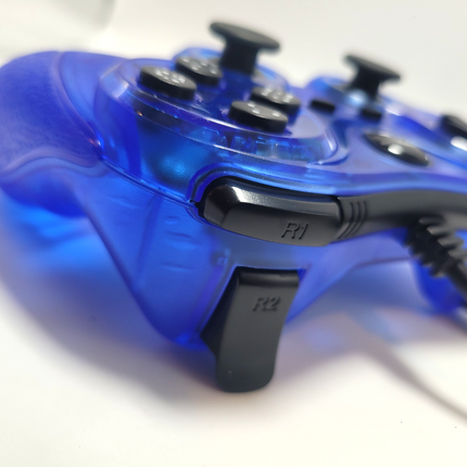 PlayStation / PlayStation 2 Wired Analog Controller Clear Blue - TTX Tech