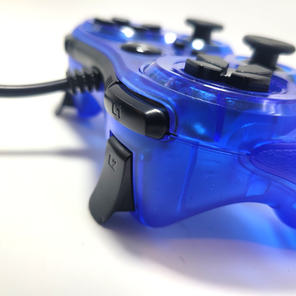 PlayStation / PlayStation 2 Wired Analog Controller Clear Blue - TTX Tech