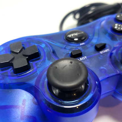 PlayStation / PlayStation 2 Wired Analog Controller Clear Blue - TTX Tech