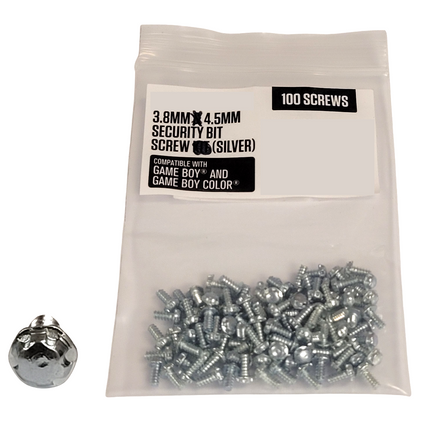 100-Pack of 3.8mm x 4.5mm Security Screws - Game Boy and Game Boy Color Consoles