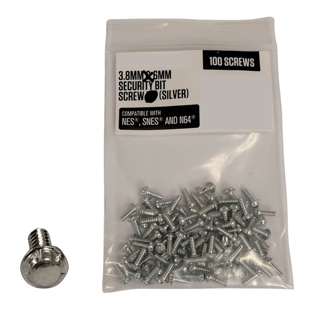 100-Pack of 3.8mm x 6mm Security Screws Nintendo Game Cartridges NES SNES N64