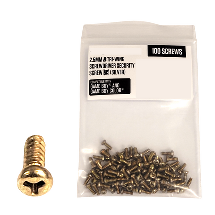100-Pack of 2.5mm Tri-Wing Security Screws - Game Boy and Gameboy Color Games