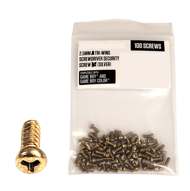 100-Pack of 2.5mm Tri-Wing Security Screws - Game Boy and Gameboy Color Games