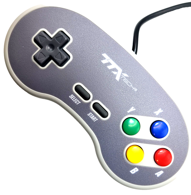 Super Nintendo Wired Controller with Colored Buttons - TTX Tech
