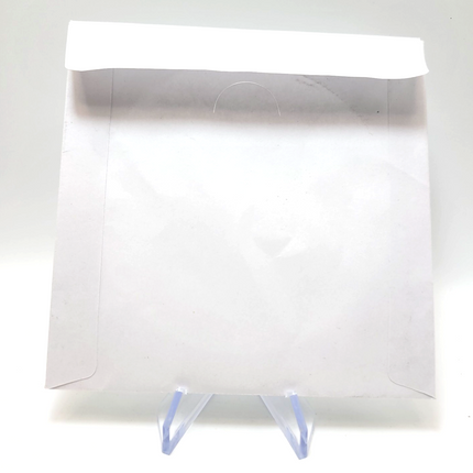 100 Pack White Paper CD / DVD Sleeves with Clear Window & Flap