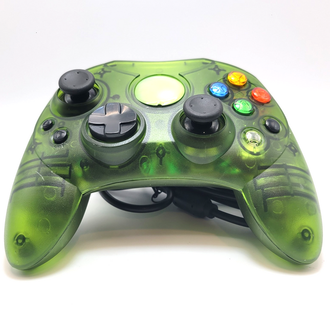Xbox Clear Green Wired S-Type Analog Controller for Original Xbox Console