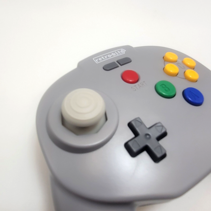 Tribute64 2.4GHz Wireless Controller for N64, Switch, and USB - Classic Gray