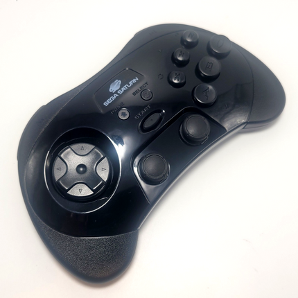 Sega Saturn 2.4GHz Wireless Pro Controller with Analog Joysticks Black - Retro-Bit