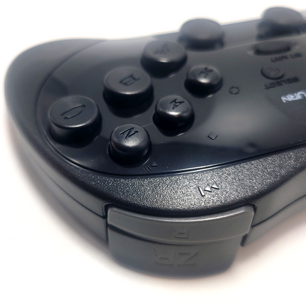 Sega Saturn 2.4GHz Wireless Pro Controller with Analog Joysticks Black - Retro-Bit