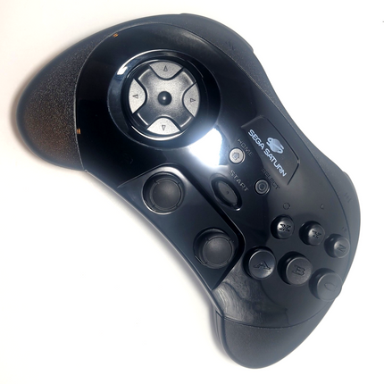 Sega Saturn 2.4GHz Wireless Pro Controller with Analog Joysticks Black - Retro-Bit